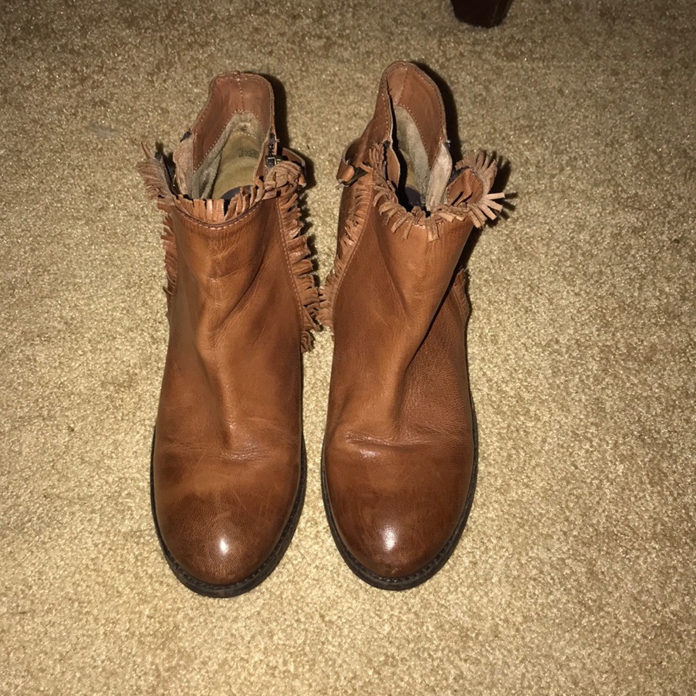 Diba True brown leather booties